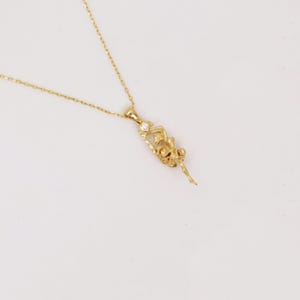 18k Gold Ballerina Pendant Charm,Ballerina Jewelry,Gold Plated Pendant,Dancer Jewelry, Minimalist Necklace,Ballet Gifts,Necklace Ballerina