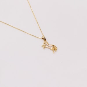 18K Gold Plated Horse Necklace,Delicate Horse Necklace,14K Gold Women Animal Necklace, Minimalist Everyday Necklace,Charm Jewelry,Horse Gift