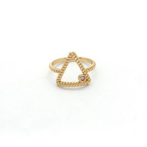 18K Solid Gold V Ring, 925 Sterling Silver V Ring, Chevron Ring, Curved Ring, Mother&#39;s Day Gift, Valentine&#39;s Day Gift, Christmas Gift Silver