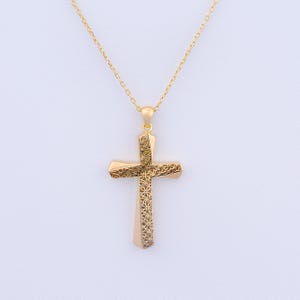 18k Gold Cross Necklace,Cross Necklace,Dainty Tiny Cross Pendant,18k Silver Cross Necklace,Christmas Gift for Mom,Minimalist Christian 18k