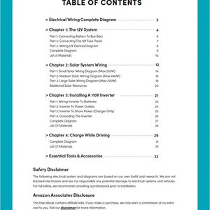 Table of contents of our wiring PDF