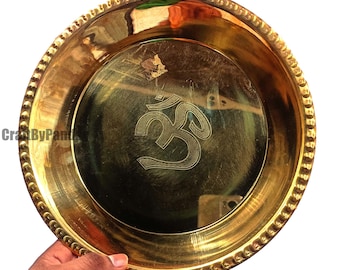 Handcrafted Brass Pooja Thali 345gm | 10"