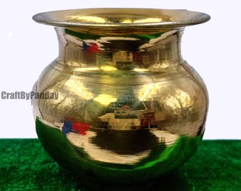 Etched Brass Lota Pot