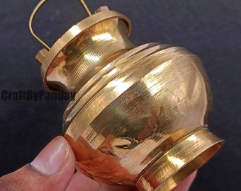 Bezogener Messing Gangajal Lota 100 gm |  12x10x3 cm