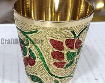 Brass Drinking Glass Traditional Indian Water Tumbler (117gm | 3Inch)