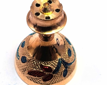 Handgjord mässing Agarbatti Diya Stativ