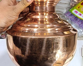 Pot Lota gravé de 1 kg en laiton | 11x9x en jal kalsh
