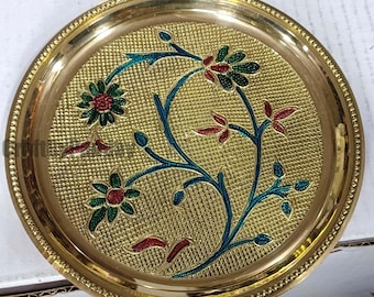 341 gm 7 in  Brass Pooja Thali