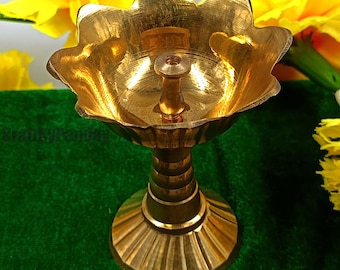 Handcrafted Brass Diya 77.7gm  3x3x2.1