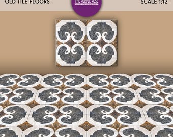 1:12 Scale Spanish Marble Dollhouse Flooring (Printable PDF)