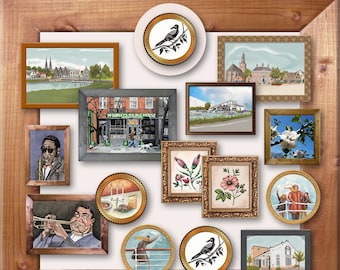 CASA DELLE BAMBOLE stampabile ARTE DA PARETE - Tema: Varie - miniature da scaricare per Case delle bambole, Roombox e Diorama - Scala 1/12 - jpg - pdf