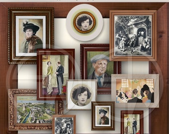 Decorazioni murali stampabili per case delle bambole – Miniature vintage anni '30 (download digitale)