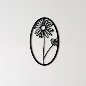Daisy Metal Wall Art: Spring Flower Home Decor