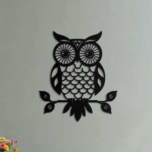 Owl metal decor, Trendy Wall Art, Owl Gifts, Home Metal Decor , Fall decor, Metal Owl Wall Decor, Housewarming Gift, Bird decor, Owl Decor