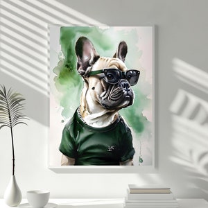 French Bulldog Watercolor Art Print: Modern Dog Wall Decor (Digital Download)