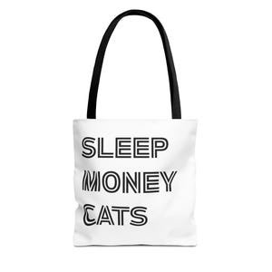 Borsa tote Sleep Money Cats per gli amanti dei gatti - Borsa della spesa a forma di gattino, regalo per gattara, borsetta, borsa della spesa, borsa a tracolla riutilizzabile