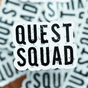 Quest Squad | Waterproof Sticker **Onyx Storm Inspired**