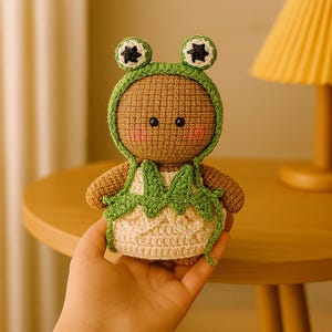 Frog Amigurumi Crochet Pattern – PDF Tutorial for Handmade Plushie, Beginner-Friendly Frog Toy Pattern