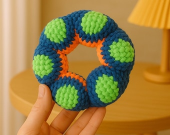 Gehaakte puzzelbalpatroon pdf, zachte fidget speelgoedamigurumi, haakpatroon sensorische ring, direct downloaden