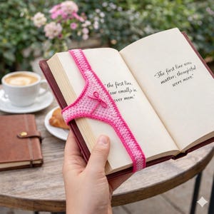 Crochet Thong Bookmark Pattern, Funny Book Lover Gift (PDF Download)