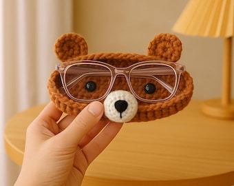 Glasses Holder Bear Crochet Pattern PDF - Adorable Crochet Bear Glasses Stand - Instant Download