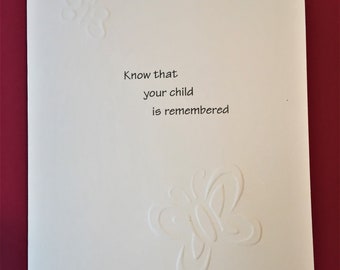 Child Remembered Card / Miscarriage