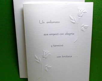 Spanish / Pregnancy Loss Sympathy Card  E