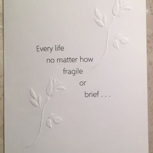 Baby Loss / Miscarriage Sympathy Card F image 1