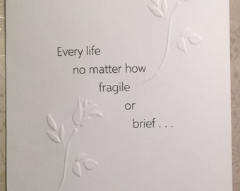 Tarjeta de condolencias por pérdida de bebé/aborto espontáneo F