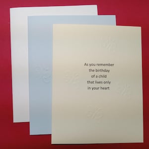 Loss of Child Birthday Remembered Card
