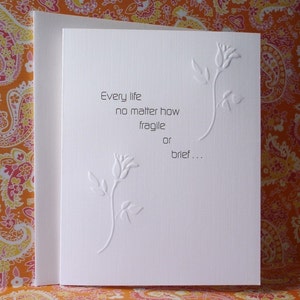 Carte de sympathie pour les pertes de naissance multiples/fausses couches