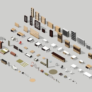 Moderne Möbel Revit Familienbibliothek: Interior Design Objekte (.rfa)