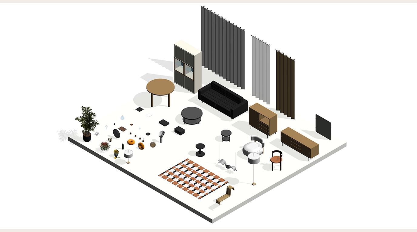 46 IKEA Living Room Revit Families Bundle | STOCKHOLM 2025 & Modern ...