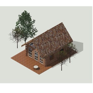 Timber Log Wall Revit Familie: Parametrische Holzwand (Digitaler Download)