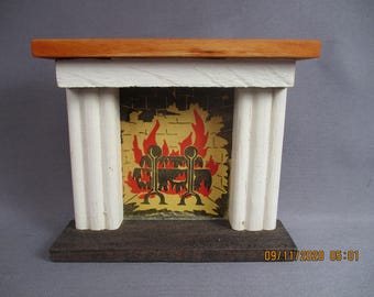 Vintage Kage Fireplace Mantel - Dollhouse Furniture - 1:16 Scale