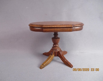 Vintage Dollhouse Furniture - Strombecker Pedestal Table 1930's-40's - 1:12 Scale