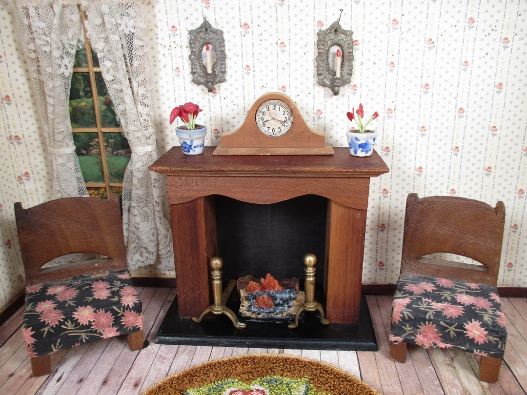 Vintage Wooden Dollhouse Furniture white House Etsy