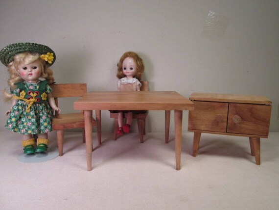 vintage wooden doll furniture
