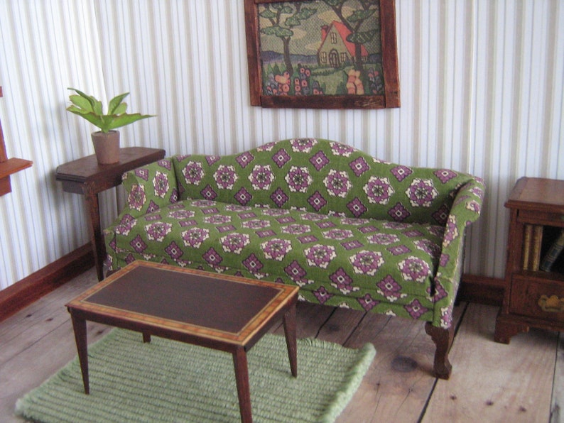 VINTAGE Sonia Messer QUEEN ANNE CHAIR 1:12 Dollhouse Miniature Made in Columbia