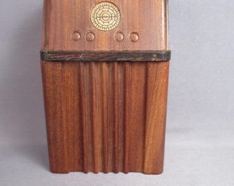 Strombecker Dollhouse Furniture - Newly Designed Walnut Radio from 1938 - 1:12 Scale