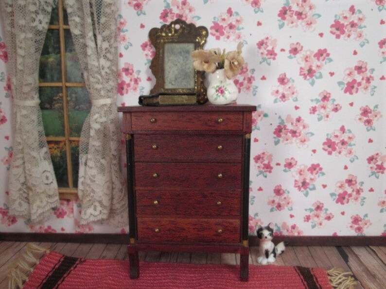 Vintage Dollhouse Furniture Lynnfield Empire Style Dresser Etsy