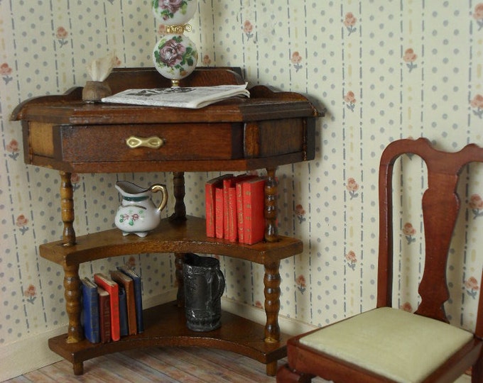 Vintage Shackman Dollhouse Furniture High Corner Desk One Inch Scale Etsy