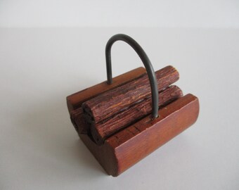 Vintage KAGE Dollhouse Furniture - Kage Log Holder - 3/4" or 1:12 Scale - 1930s-40s