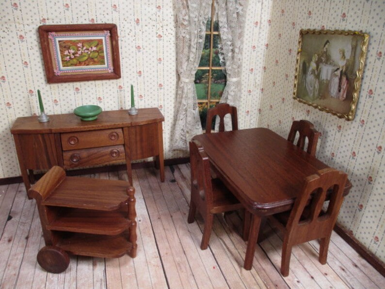 On Sale Vintage Dollhouse Furniture Complete Strombecker Etsy