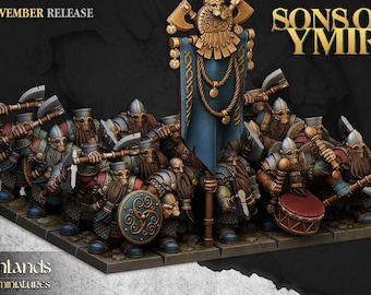 Dwarf Hurscals  Sons of Ymir 28mm 32mm Fantasy DnD Wargaming Miniature Highlands Miniatures