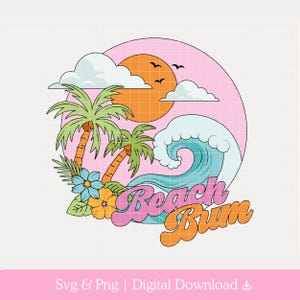 Beach Bum, Summer Vibes PNG & SVG, Summer Beach Png Shirt, Summer Shirt Design