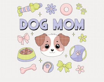 Dog Mom PNG & SVG, Cute Dog Mom Png, Coquette Bow Dog Mom Png, Mama Mom File Sublimation Png, Dog Lover Png, Bow Png