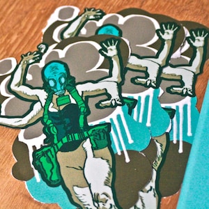 Promo Stickers - Gas Mask Lady