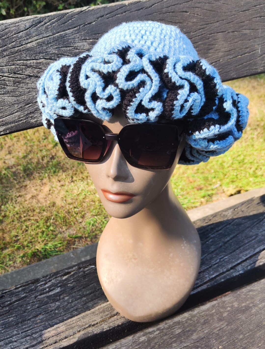 Handmade Crochet Hat, Crochet Beanie, Ruffle Beanie for Women, Original ...