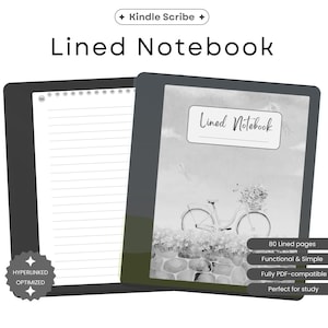 Kindle Scribe Linked Notebook | Kindle Scribe Template with Hyperlinks PDF, Contents page, 80 pages for notes | Instant Download